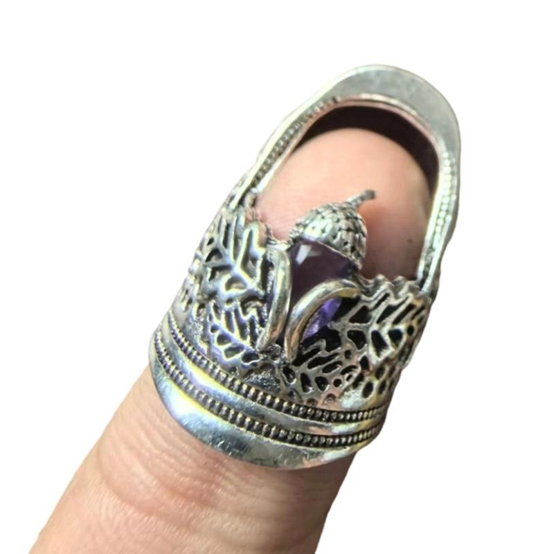 Sturdy Alloy Thimble Tool for Sewing and Crafting Enthusiasts Offering Open Designs Flexibility and Comfortable Fit