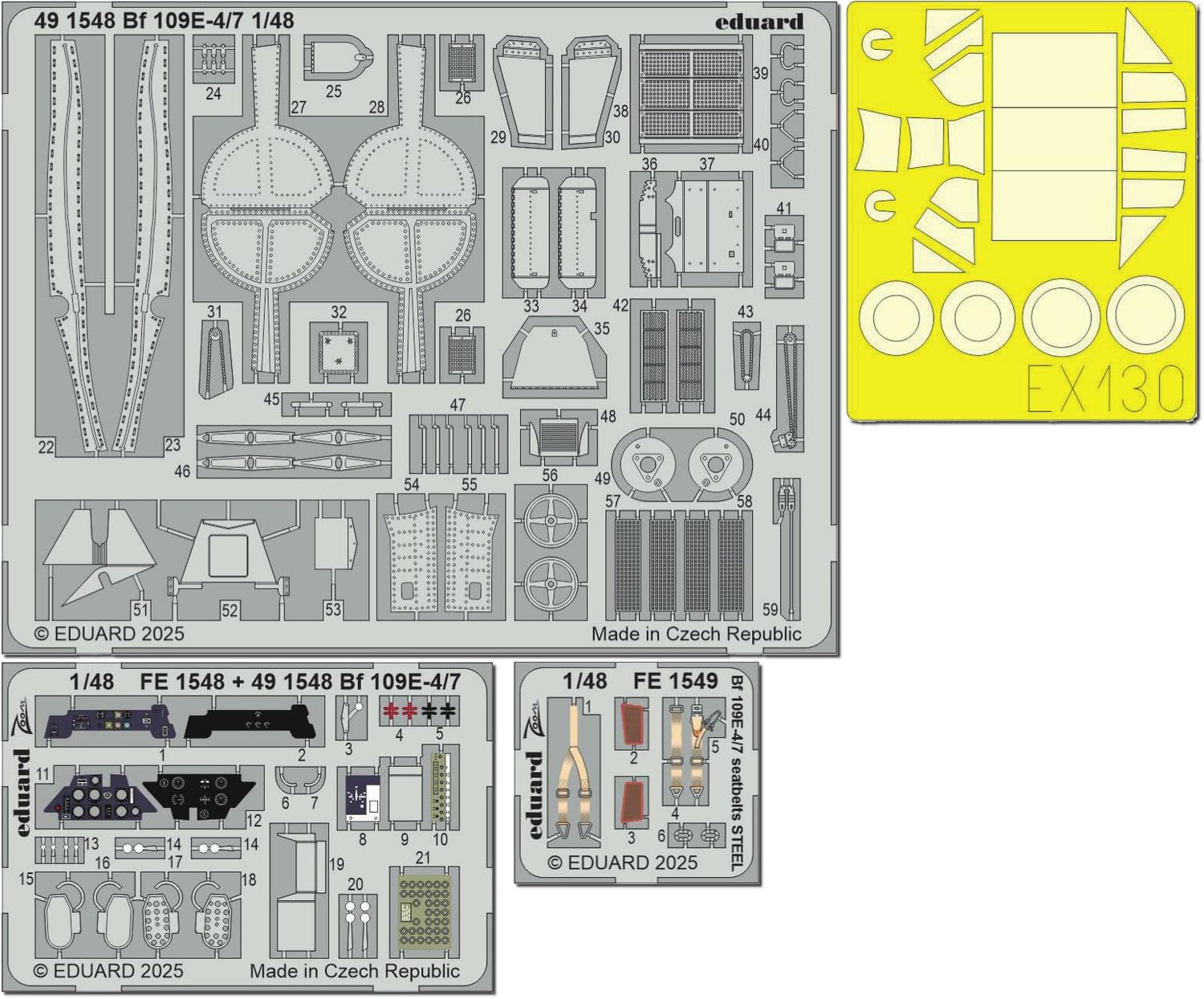 

Eduard Big Ed Набор деталей Пластиковая модель-конструктор Детали EDUBIG49467 1/48 Bf109E-4/7 (для Тамии) (Самолет)