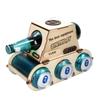 Wine Storage Racks Wooden Vehicle Shape Wine Rack Decorative Beer Can Storage Stand With Non-slip Base Creative Table