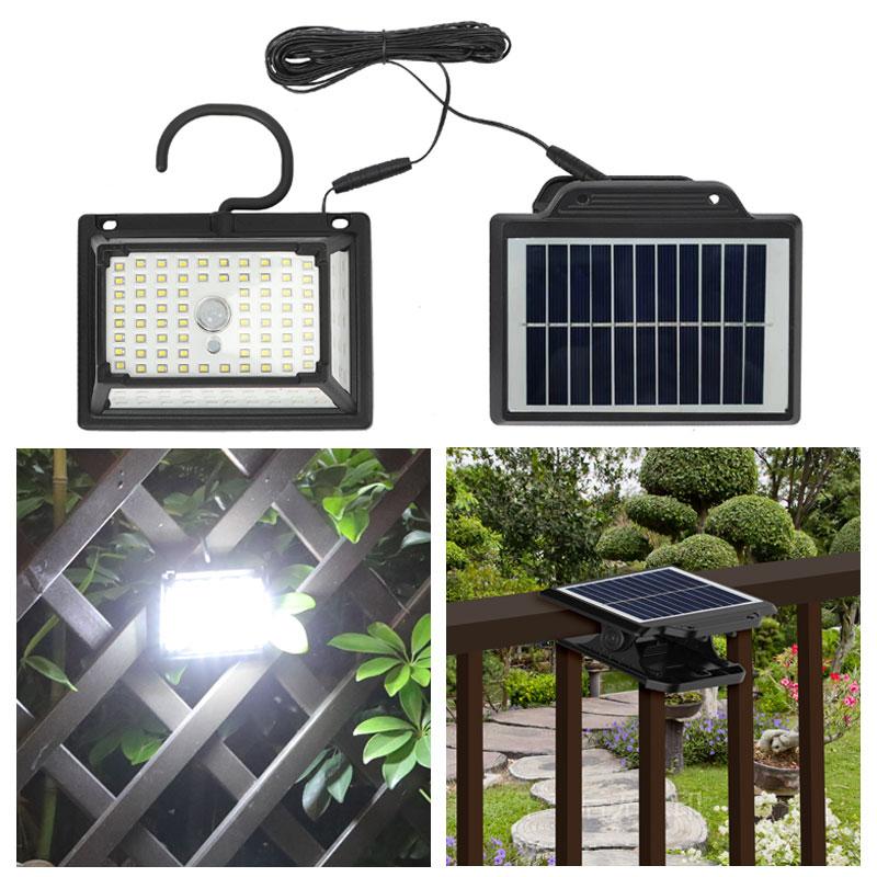 Solar Light Outdoor 190 LEDS Motion Sensor Sun Lamp Clip On Flood Light Solar Security Light Waterproof for Patio Garage Garden
