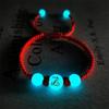2025 Snake Year Lucky Red Rope Bracelet Chinese Zodiac Snake Luminous Stone Braided Hand Chain Fashion Jewelry New Year Gift