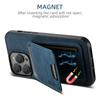 For iPhone 15 Pro Max Case Drop-proof Litchi Texture Smart Phone Cover with Card Holder
