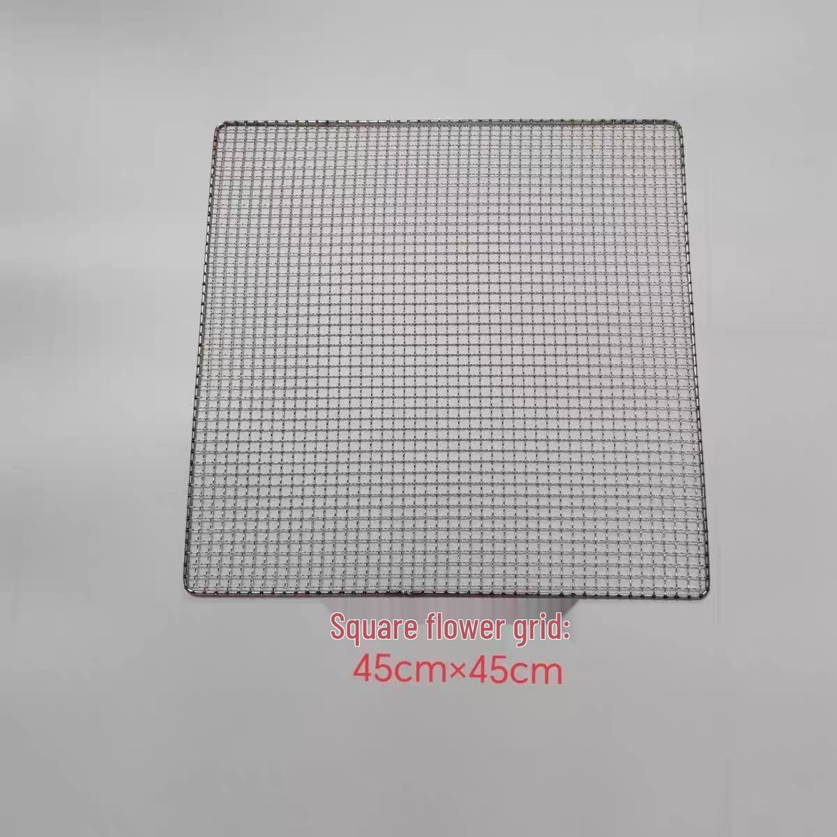 

Rectangular Stainless Steel Grill Mesh with Handle - BBQ Table Accessory