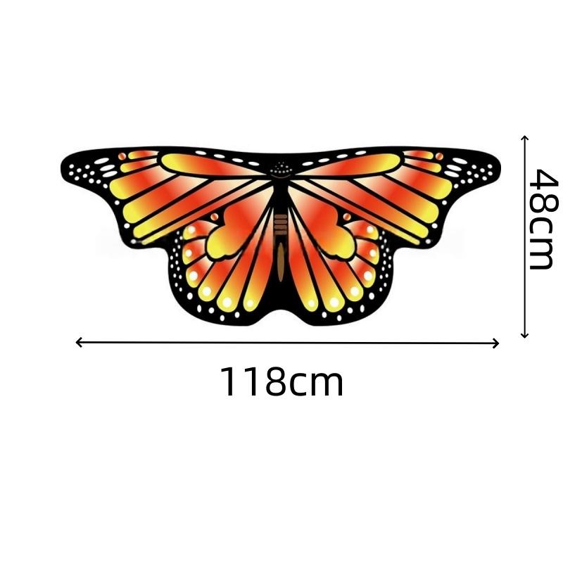 Kids Halloween Costume Set Funny Chiffon Butterfly Wings Cape,Mask,Headband Performance Cosplay Props Elf Angel Wings Costumes