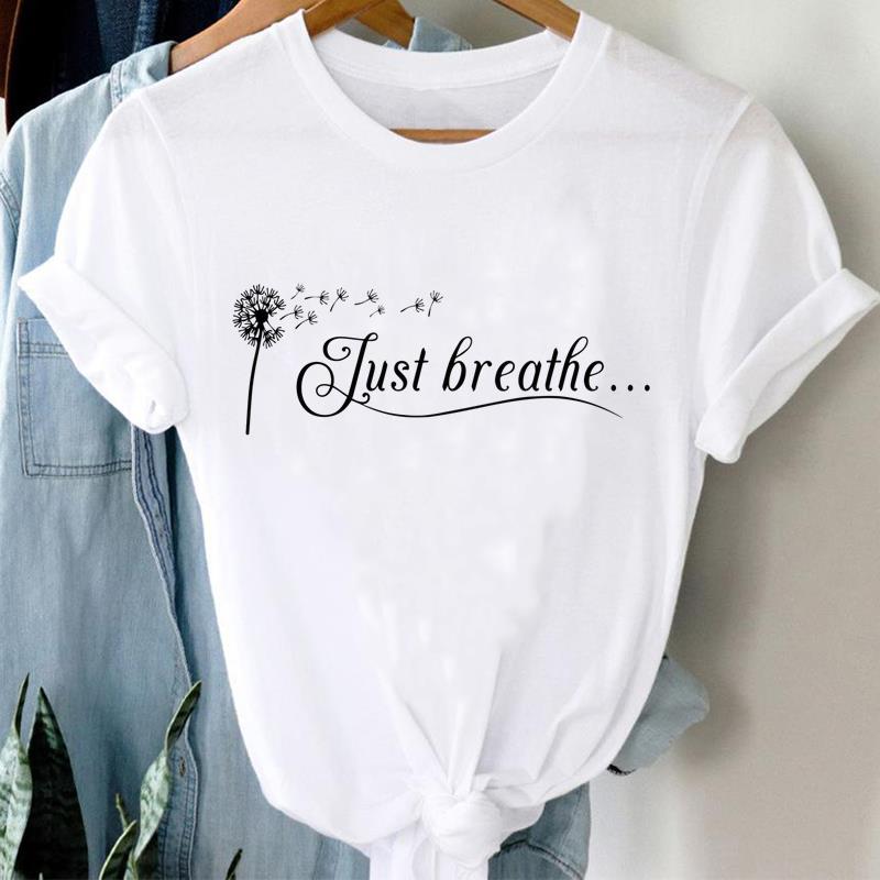(Asian Size) Tee sweet letter cute Graphic T Shirt Fashion Women Clothing Casual Lady Female Top spring summer Printed Short Sleeve T-shirts