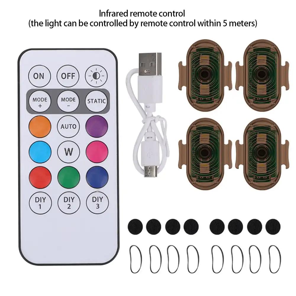 Samochód Stroboskop Motocykl Flash Led Antykolizyjna Lampa Ostrzegawcza Wodoodporny Bezprzewodowy Pilot Zdalnego Sterowania do Samochodu Rower Motocykl