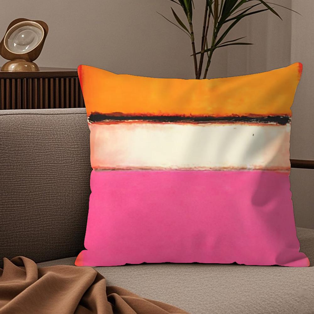Mark Rothko Pillow Case Silky Elegant Comfort Sofa Bed Invisible Zipper 30cmx30cm