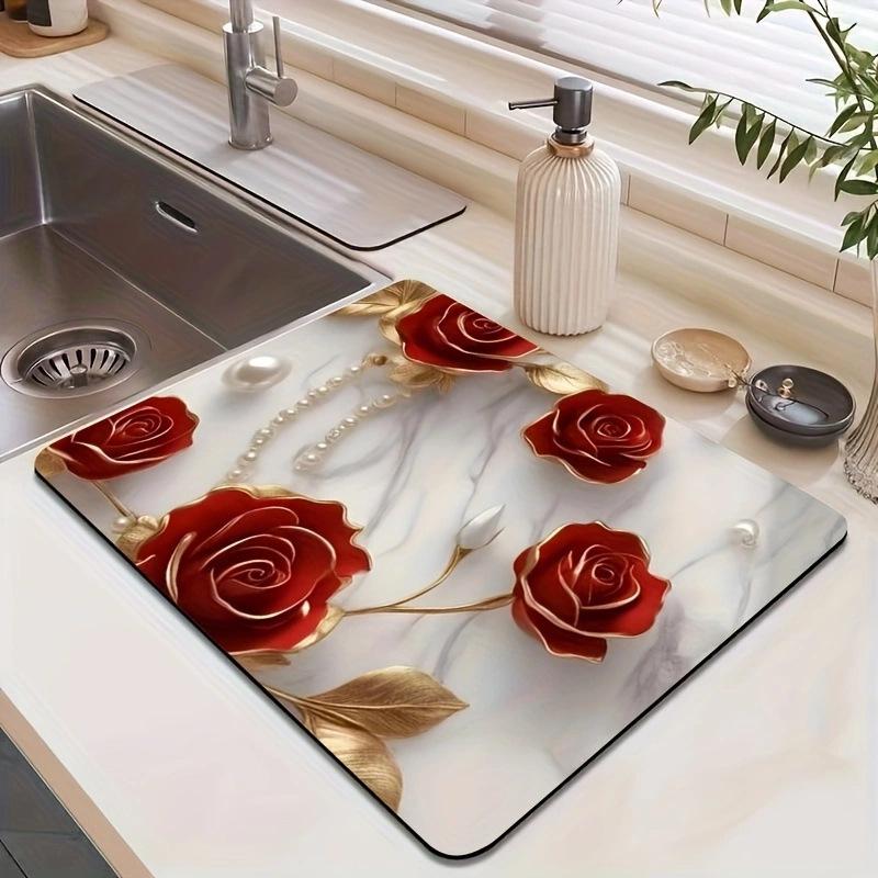 Simple Diatom Mud Non-slip Quick-dry Kitchen Mat - Water-absorbent & Easy to Clean Coaster