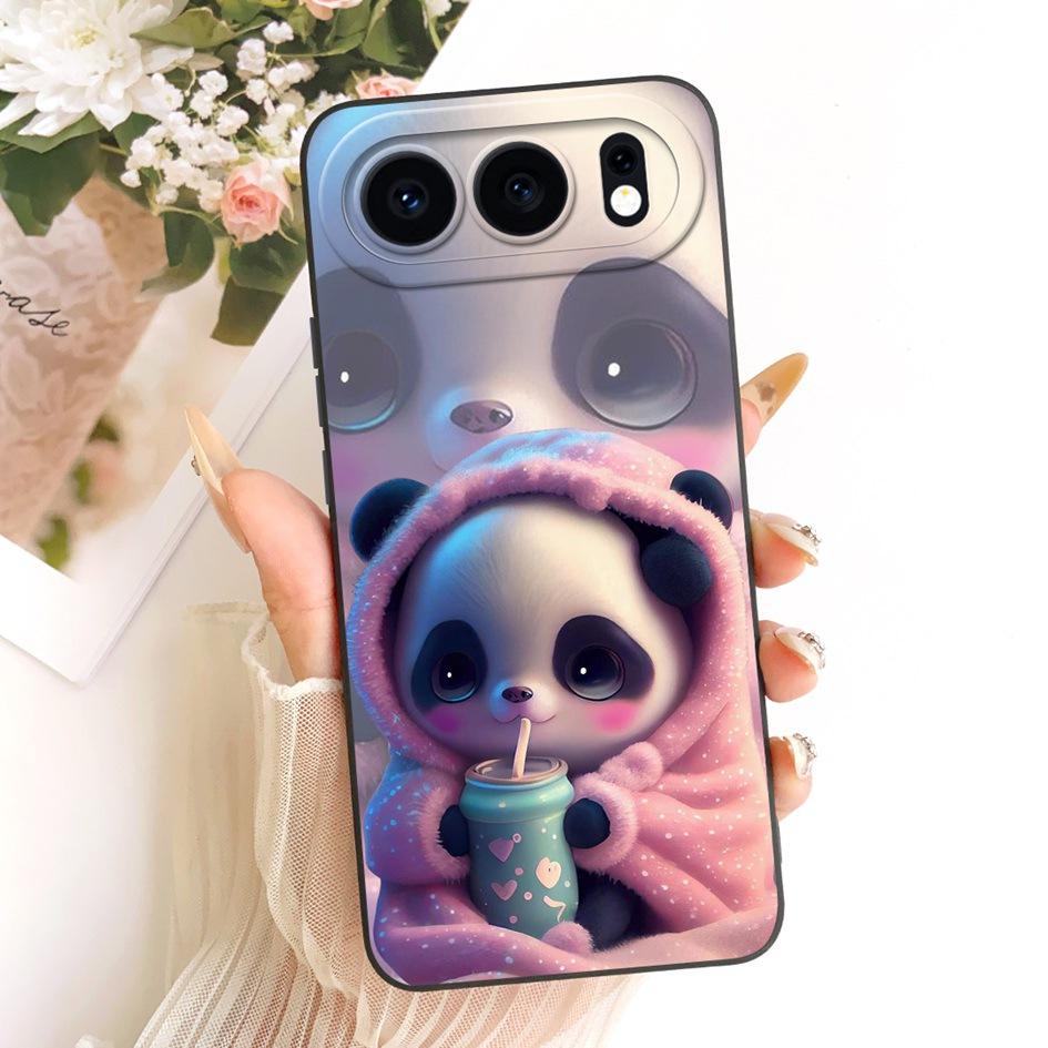For Honor 500 Pro 2025 Case MEP-AN00 Lovely Panda Cartoon Camera Protection Soft Silicon Phone Cover For Honor 500 Honor500 Etui