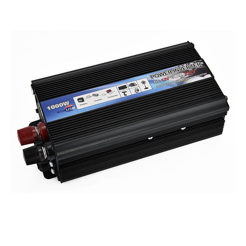 500W/1000W/2000W Portable Car Power Inverter 12V/24V To 220V Power Converter Household Sine Wave Voltage Transformer