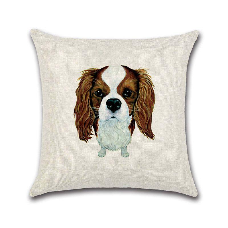 

Лен Хлопок Декор Собаки Наволочка Подушка Диван Подушка Чехол Наволочки Автомобиль H