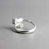 925 Silver Jewelry Individuality Fashion Aesthetic Accessories Female Small Fresh Cat Opening Rings R148