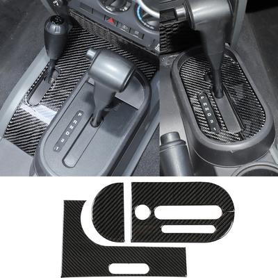 Autocollants de couverture de décoration de panneau de changement de vitesse de voiture, pour Jeep Wrangler JK 2007 2008 2009 2010, accessoires d'intérieur en carbone véritable