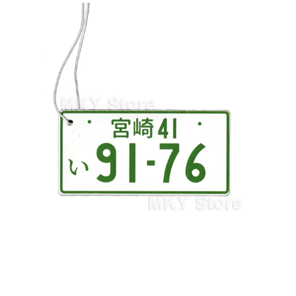 Yüksek Kaliteli Araba Hava Spreyi Asılı Oto Dikiz Aynası Parfüm JDM Yarış Stili Araba Plakası Katı