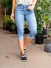 Damen Distressed Slim-Fit Jeansshorts - Lässig zerrissen und vielseitig für den Alltag