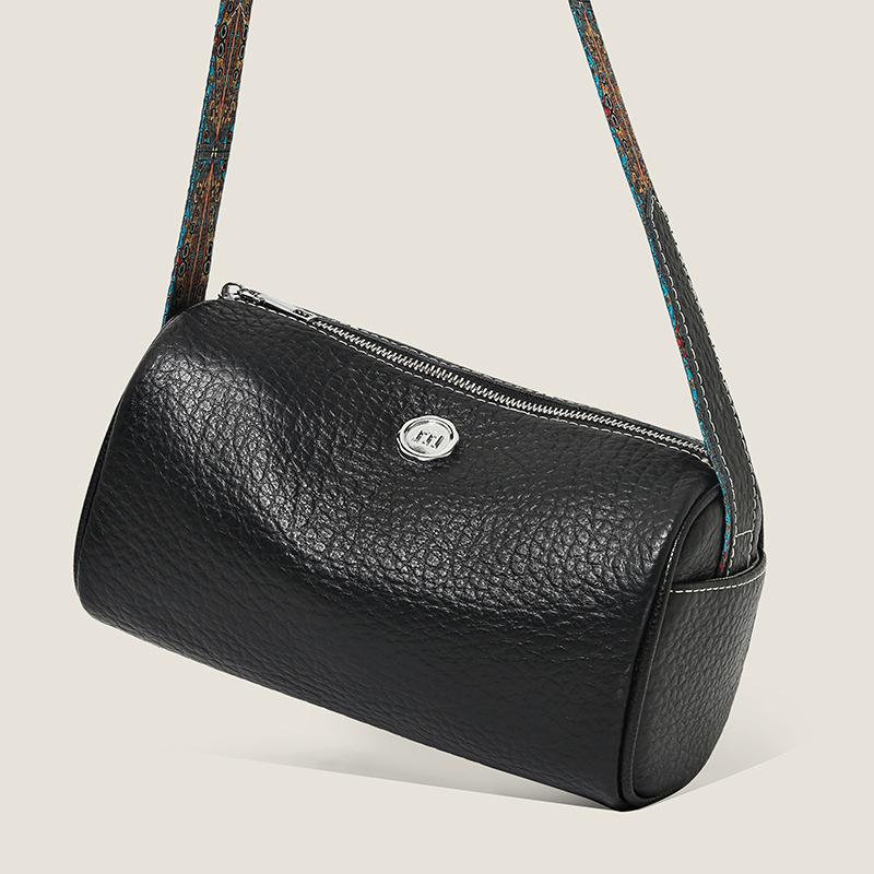 

First Layer Cowhide Pillow Women S Genuine Leather Women S Bag Trendy Shoulder Messenger Bag синий