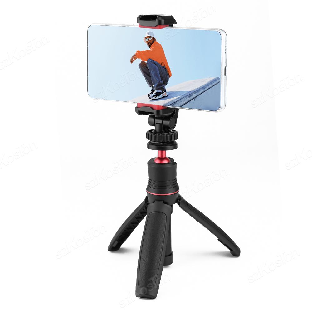 Camera Hot Shoe 360 Rotatable Phone Mount Holder Tripod With Cold Shoe For Mic Light Phone Clip For iPhone 15 Pro Smartphone