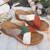 Summer New Style Women's Sandals in Large Size with Thick Soles, with Fish-tail Cross Design, Suitable for Ladies' Slippers
