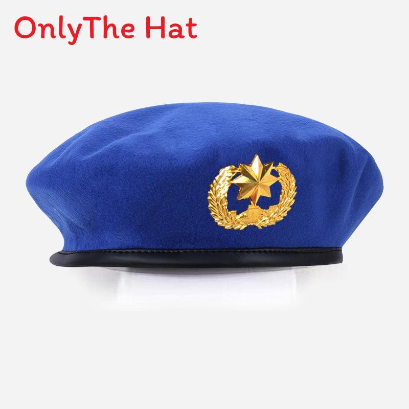 Marvel Logo Wool Beret Hat With Retro British Style And Uv Sunshade For Adults