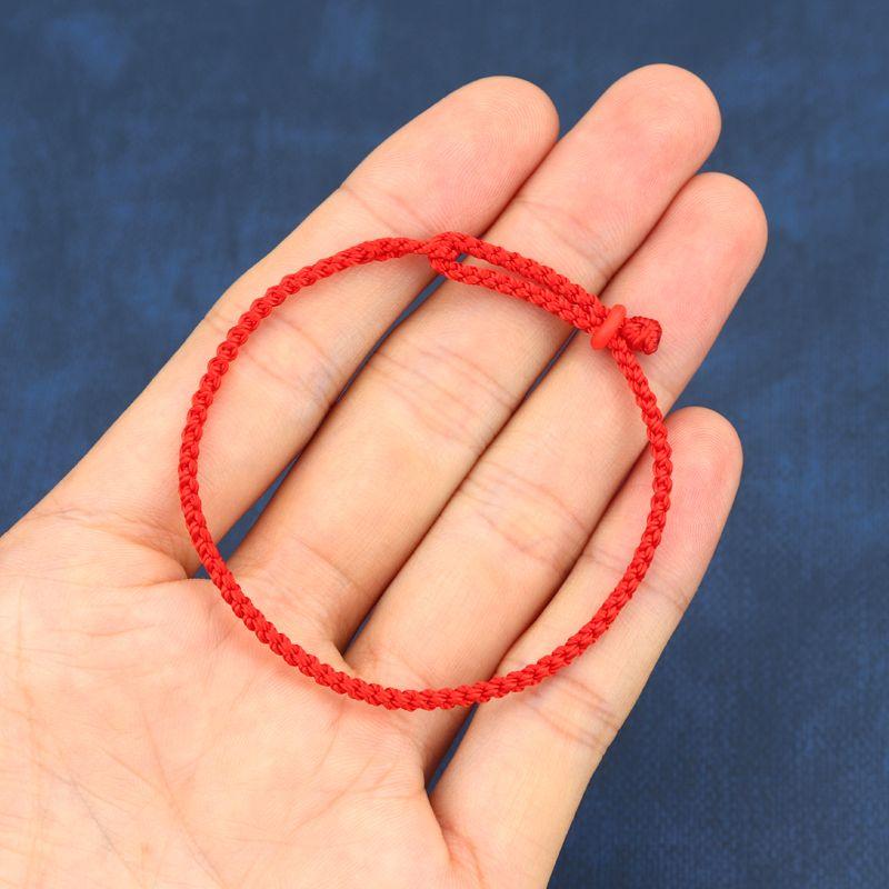 

Плетеный шнурок ручной работы для переноски Этот год животного Красный шнурок Браслет Мужской и женский Парный Подруги Тонкие бусины Нанизывание Регулируемый Red-about 2.2mm thick