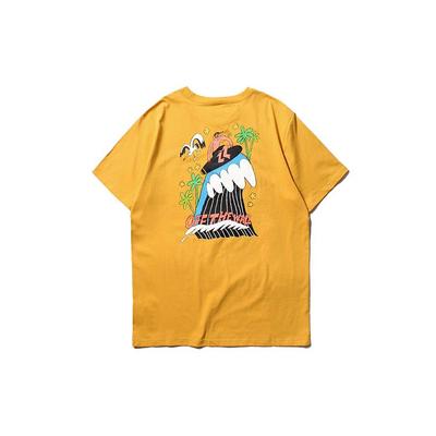 Vans Koszulka męska z krótkim rękawem z nadrukiem edycja kolaboracyjna Asia Artist Żółta VN0A4RAY50X