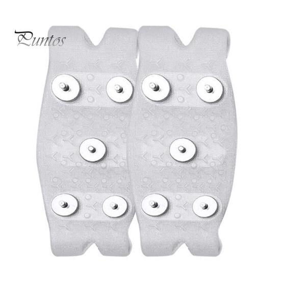 

1 пара шипов для льда, кошки с 5 стальными шипами, светоотражающие, для мужчин и женщин, для зимнего отдыха на свежем воздухе, для ходьбы по льду и снегу, эластичные нескользящие ботинки чистый