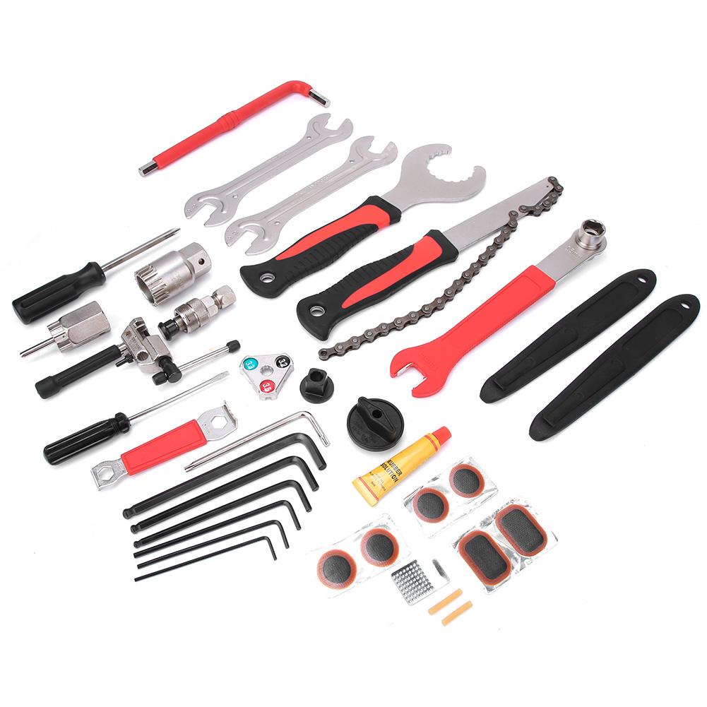 Multifunctional Bicycle Repair Tool Kit Chain Ring Nut Wrench Mountain Bike Repairing Tool Set