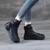 Fashion Women Handmade Retro Roman Ankle Boots Women Genuine Woman Back Zipper Comfort Trend Casual Short Booties High Top Walking Shoes