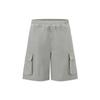Reebok Solid Color Multi-Pocket Loose Fit Cargo Shorts Unisex Shorts Light-Gray 24SRM603UGG5