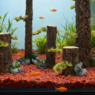 Fishtank Artificial Plant Landscape Fish Tanks Decorations for Aquariums Terrarium Shrimp Trunk Ornaments Habitat