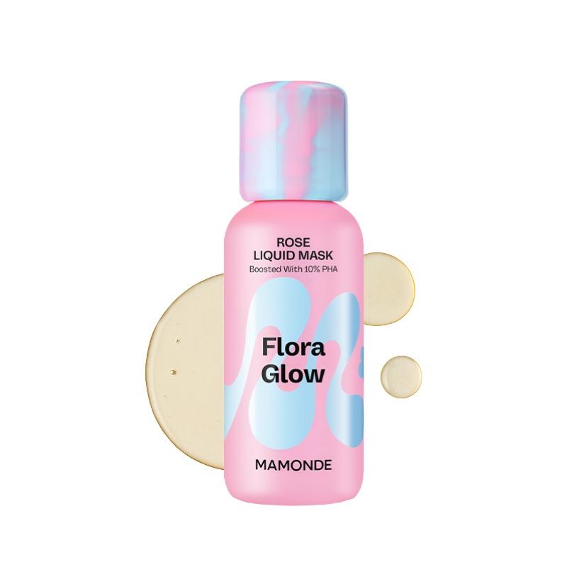 Mamonde Flora Glow Rose Liquid Mask 80ml – Damask Rose Water & Niacinamide Hydrating Glow Treatment | K-Beauty