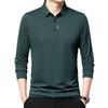 Men's Long Sleeve Polo Shirt Collared Solid Color Business Casual Top Pullover Golf Shirt Tee Tops