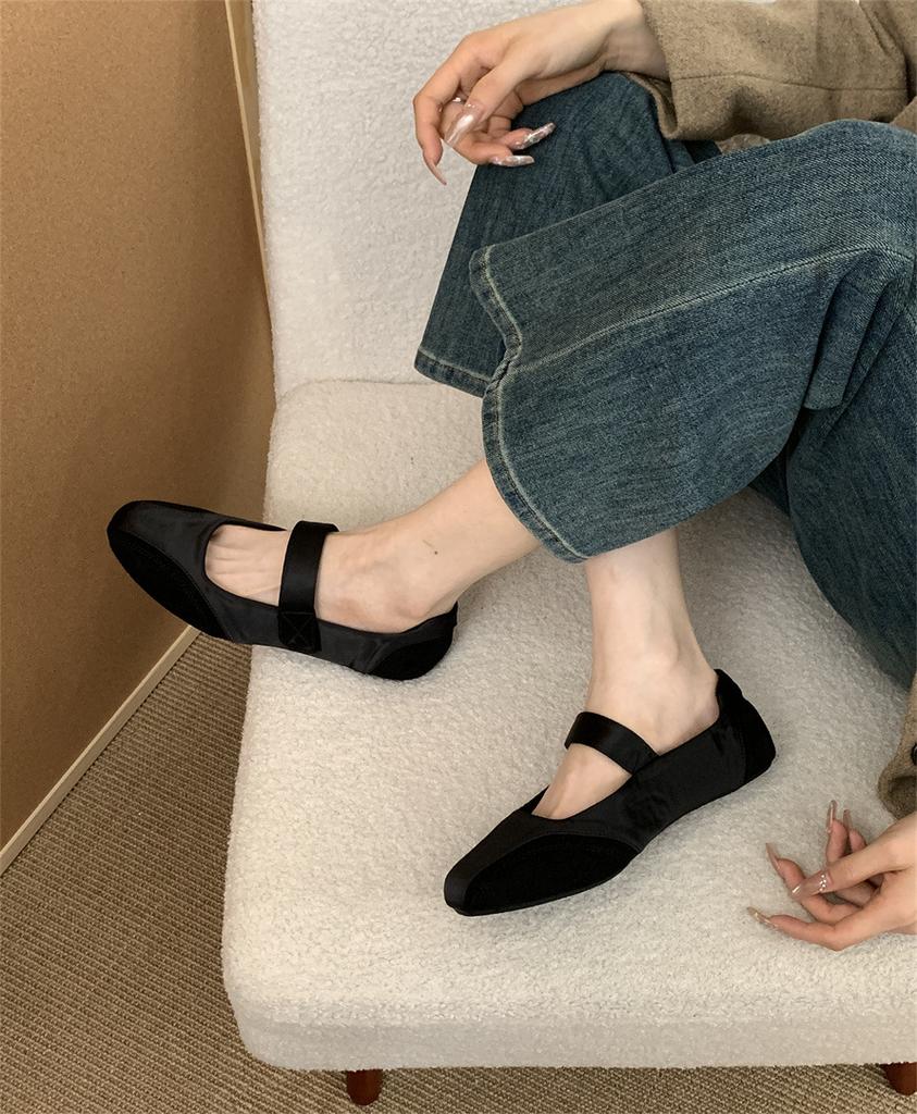 French Silver Casual Style Square Head Single Shoes Fairy Shoes 2025 New Spring Skirt Fashion Mary Jane Shoes