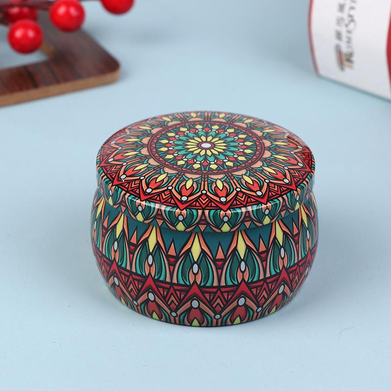 Vintage Mum Konserve Kutusu Şeker Kurabiye Saklama Kutusu Kuru Baharat Saklama Kavanozu Uygun DIY Mum Kozmetik Merhem Yapımı Noel