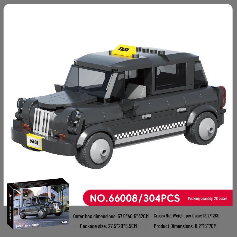 Brick Joy Taxi Building Blocks: Educational Toy Car Model for Kids