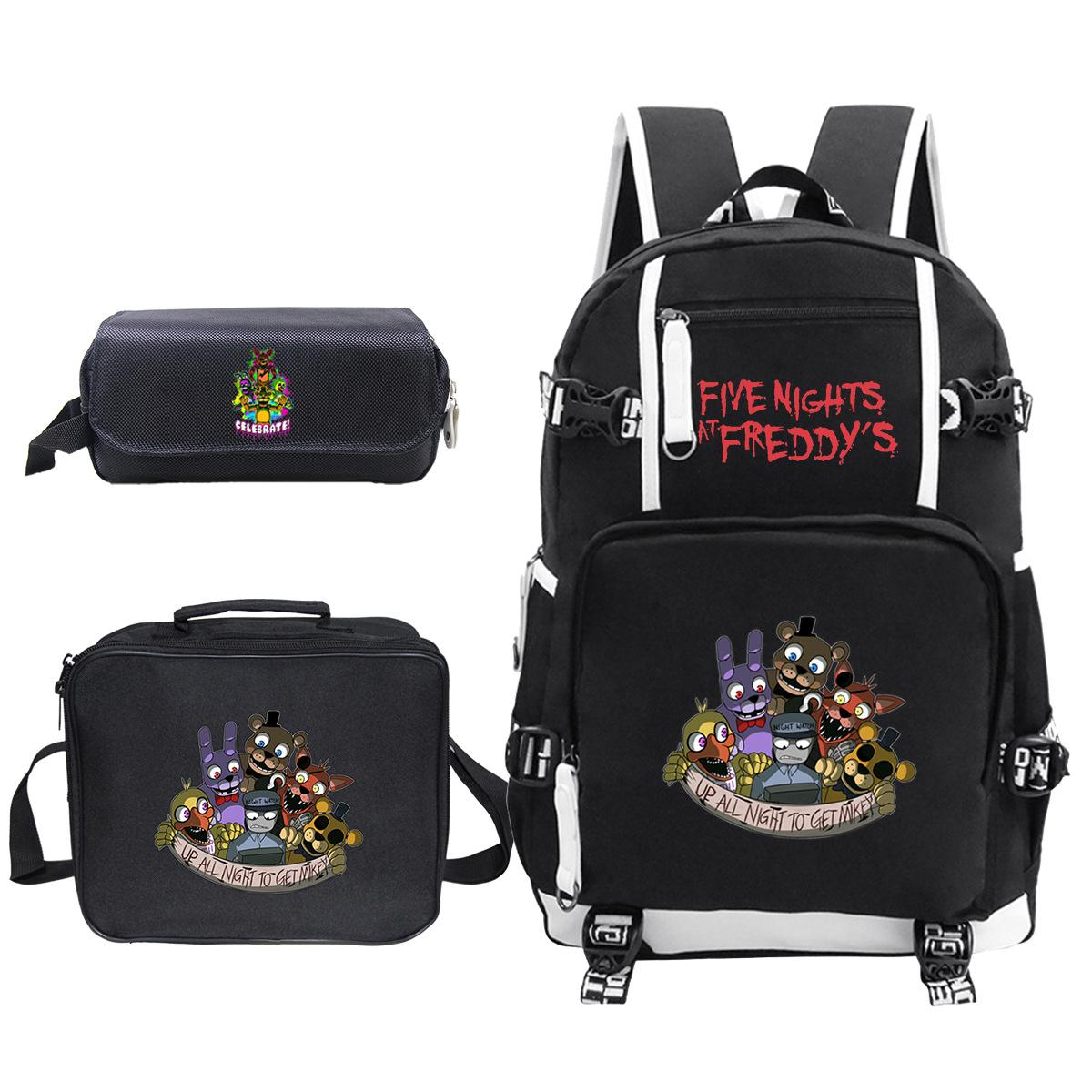 Game Merchandise Backpack Lunch Bag Pencil Bag Combination Three-Piece Set Student Lightweight Large-Capacity Schoolbag no specification