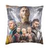 Vikings Lagertha Ragnar Lothbrok Sofa Cushion Cover Velvet Norse Valhalla Warrior Pillow Case Living Room Decoration Pillowcase