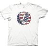 Ripple Junction Grateful Dead Men's Short Sleeve T-Shirt Patriotic Steal Your Face 4th of July Stealie Officially Licensed