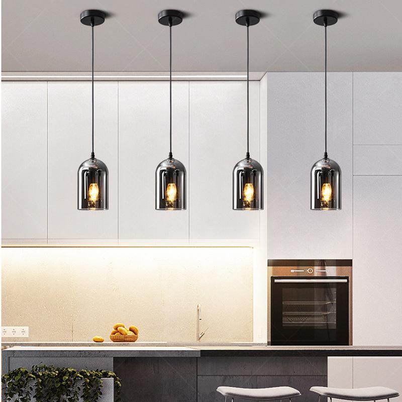 Dinning Room Retro Pendant Lamps Hanging Lighting for Corridor Foyer Glass Interior Chandelier Lights for Bedroom Kitchen Island