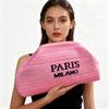 Pochette a Maglia Rigata - Borsa da Giorno Capiente per Trucco e Oggetti Essenziali