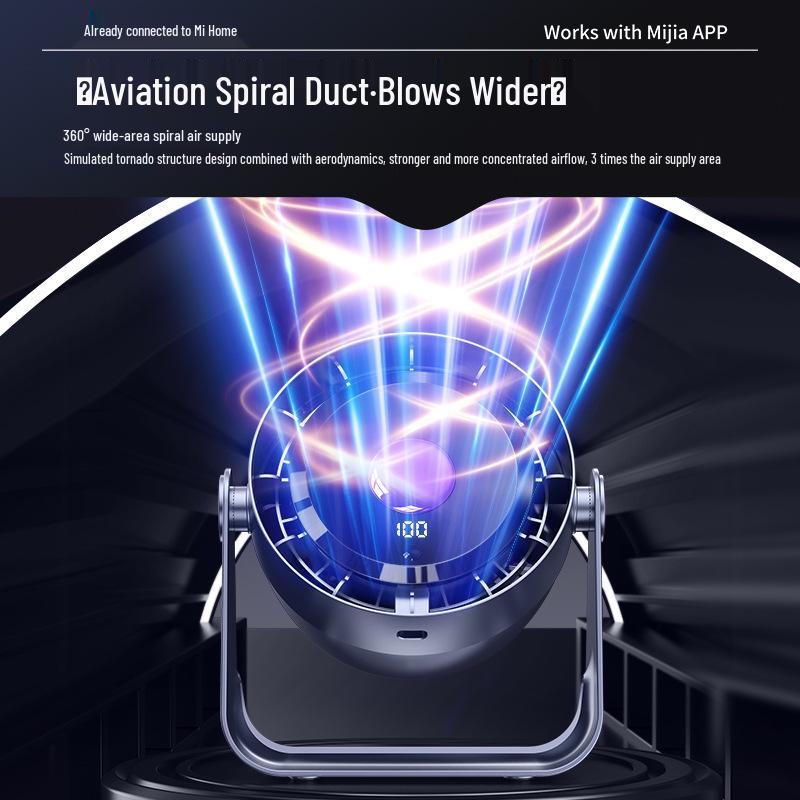 2025 Rechargeable Desktop Fan for Home, Office, Dormitory, Bedroom - Wall-Mountable & Hole-Free Design