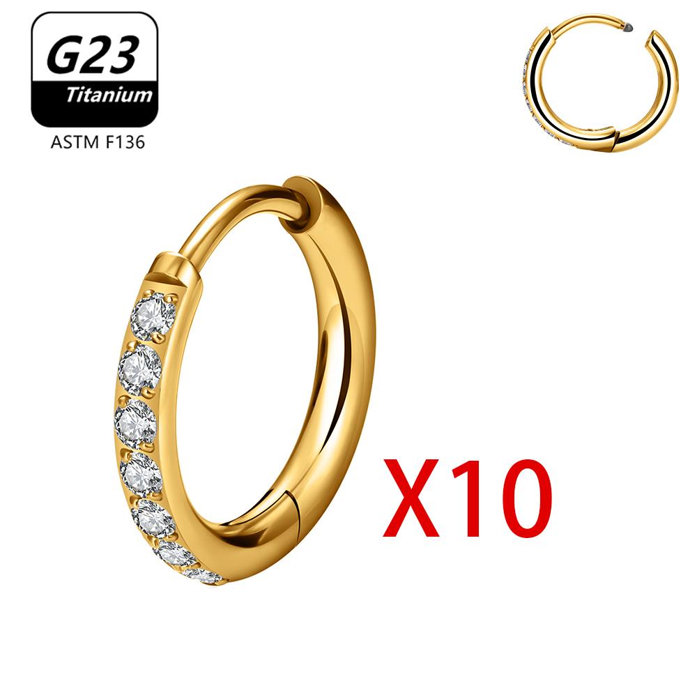 1/10pcs G23 Titanium Hoop Earring For Women Piercing Nose Ring ASTM F136 Body Jewelry Accessories New
