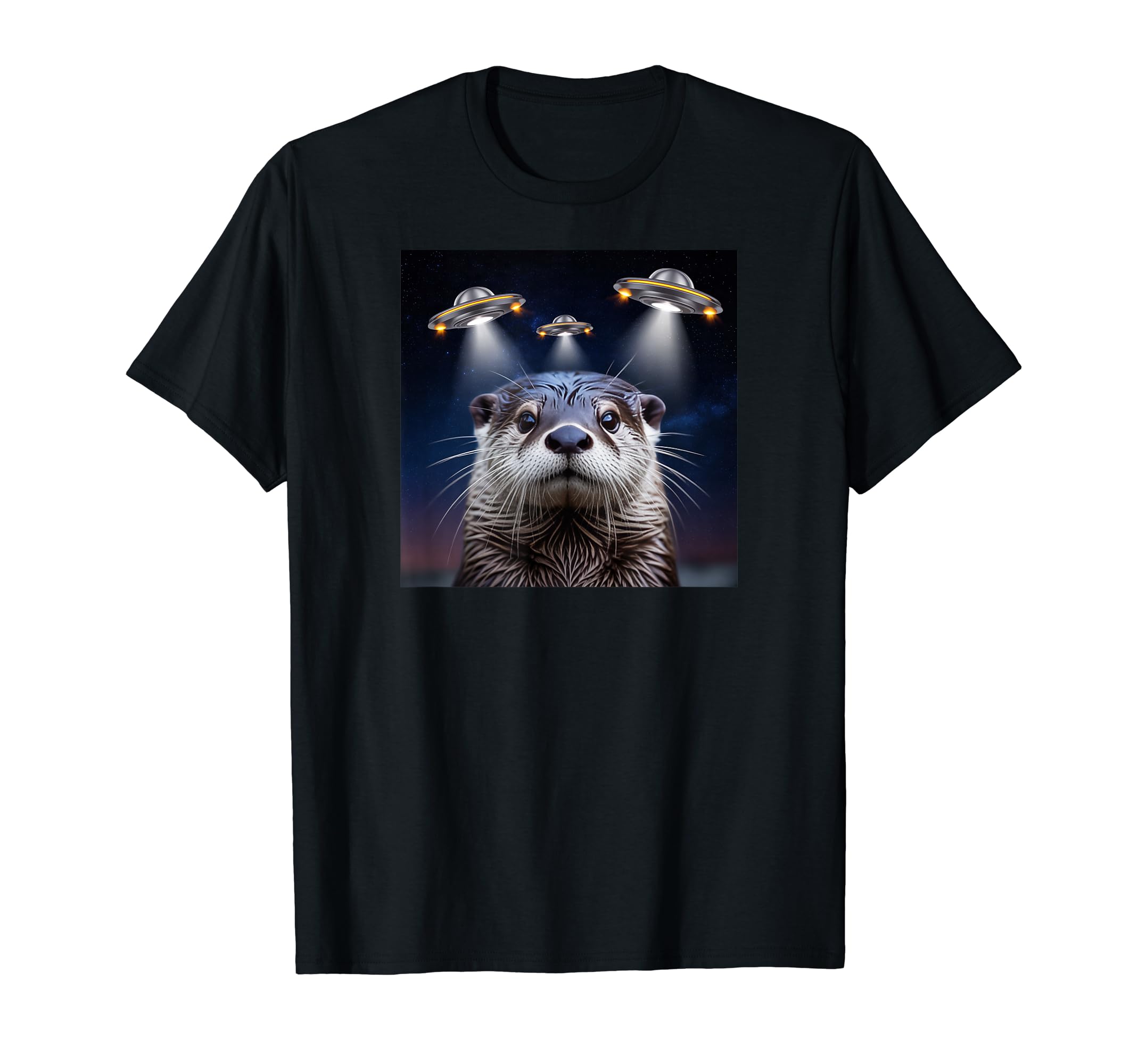 Sea Otter March Otter Alien UFO Weird Vintage Sea Otter T-Shirt
