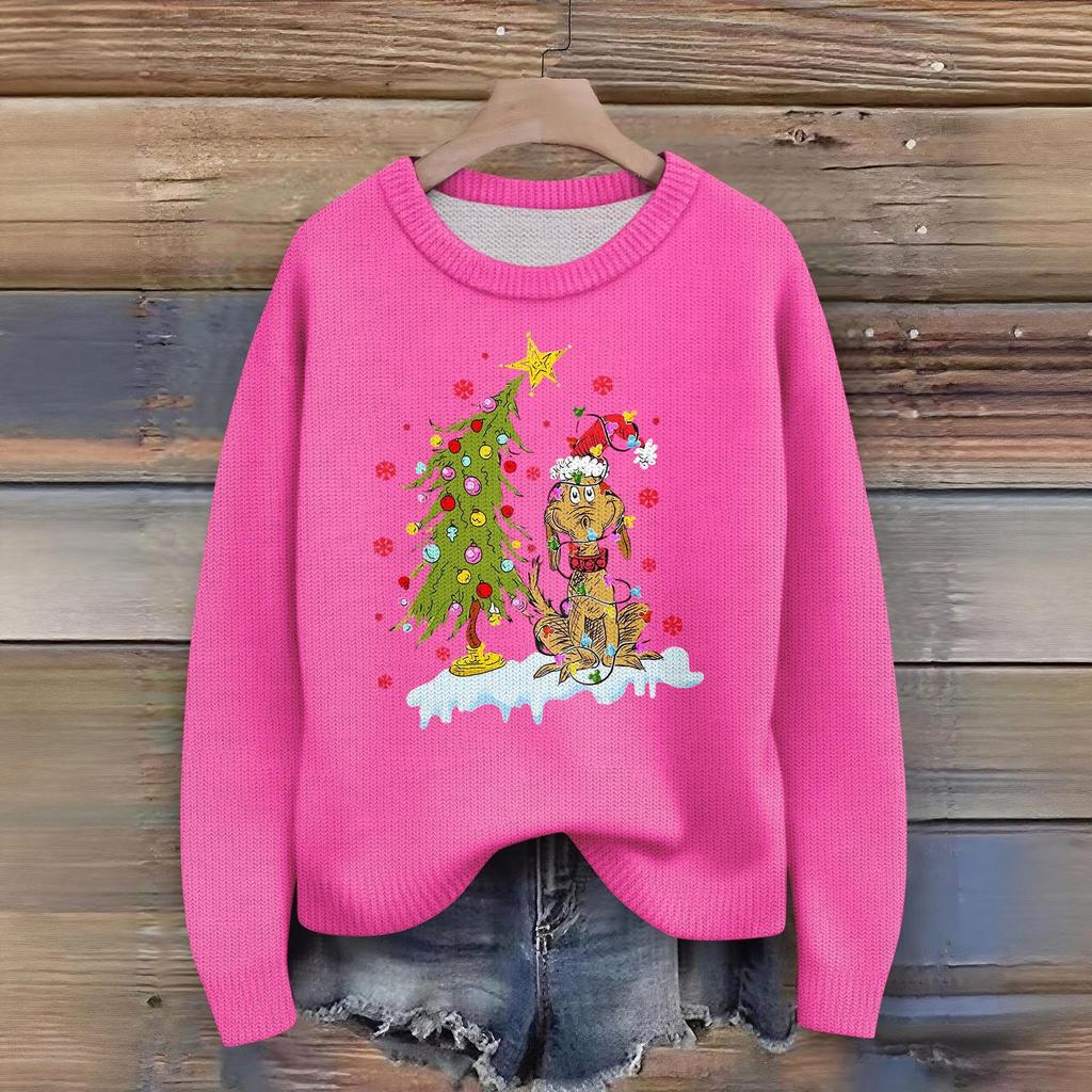Women's Fashion Casual Long Sleeve Neck Sweater Pullover Top