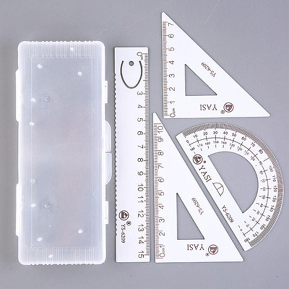 Dividing Ruler Straight Triangle Ruler Set Multifunctional Drawing Ruler Drafting Ruler Student