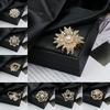 1Pcs Lady  Flower Brooches Exquisite Pearl Sunflower Brooches Lapel Pin Corsage Coat Wedding Jewelry For Women