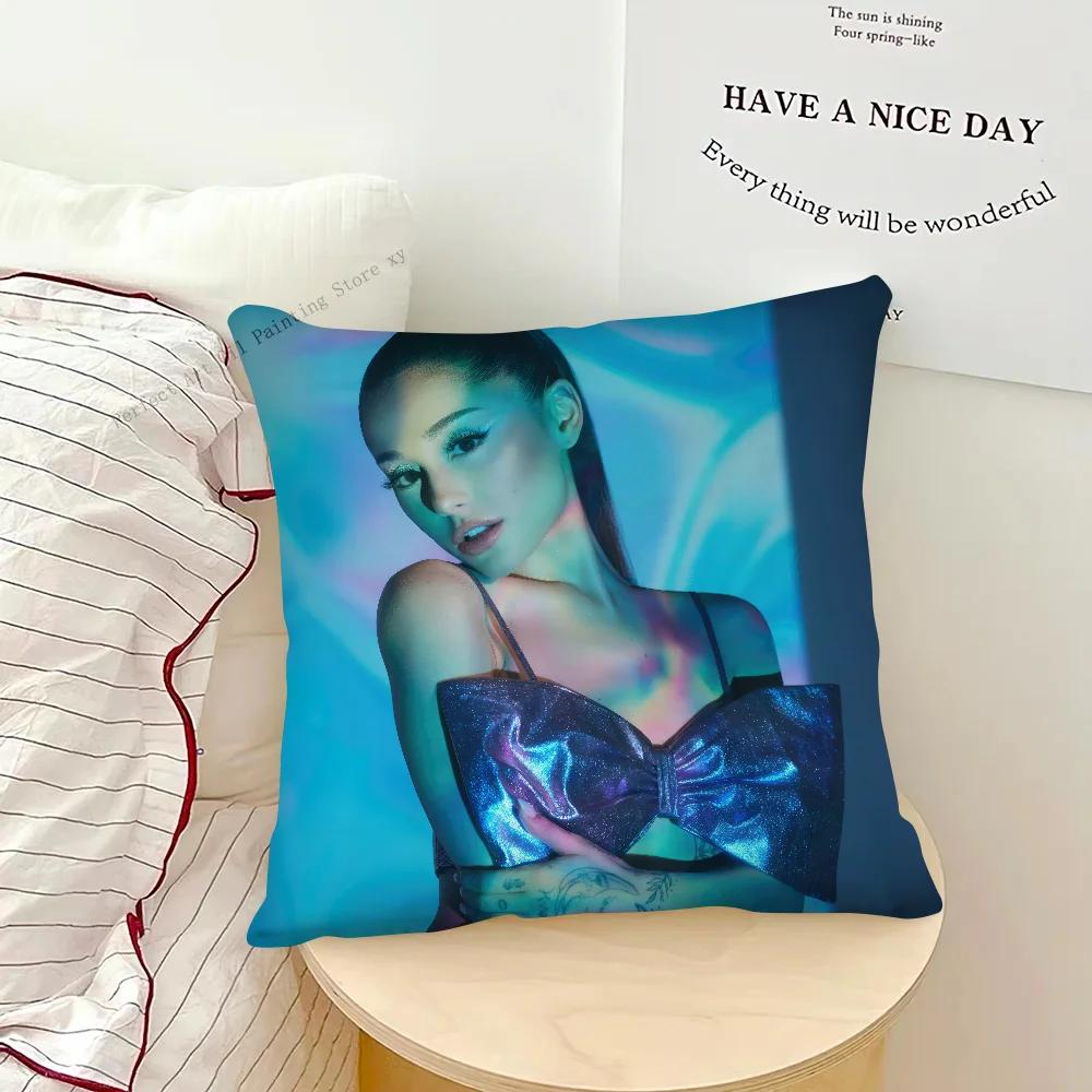 Singer A-Ariana G-Grande Pillow Case Fashion Square Pillowcase Bedroom Sofa Room Ins Decoration Leisure Cushion Cover 40x40