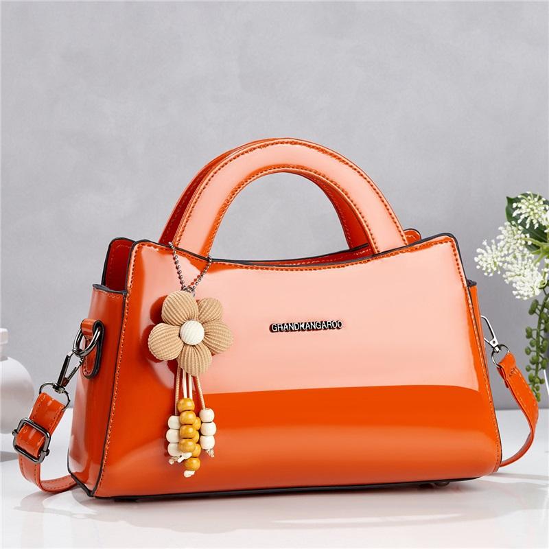 Shiny Patent Leather Handbag For Ladies, Stylish Korean Style Multiway Shoulder & Crossbody Bag