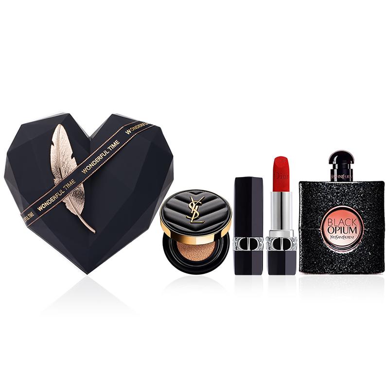 DIOR Perfume 999 Velvet Formal + Black Opium 30ml + Leather Air Cushion B20 Mini 5g чёрный