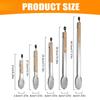 Stainless Steel Food Tongs, Heavy Duty Kitchen Tongs with Wooden Handle for Cooking Grilling and BBQ